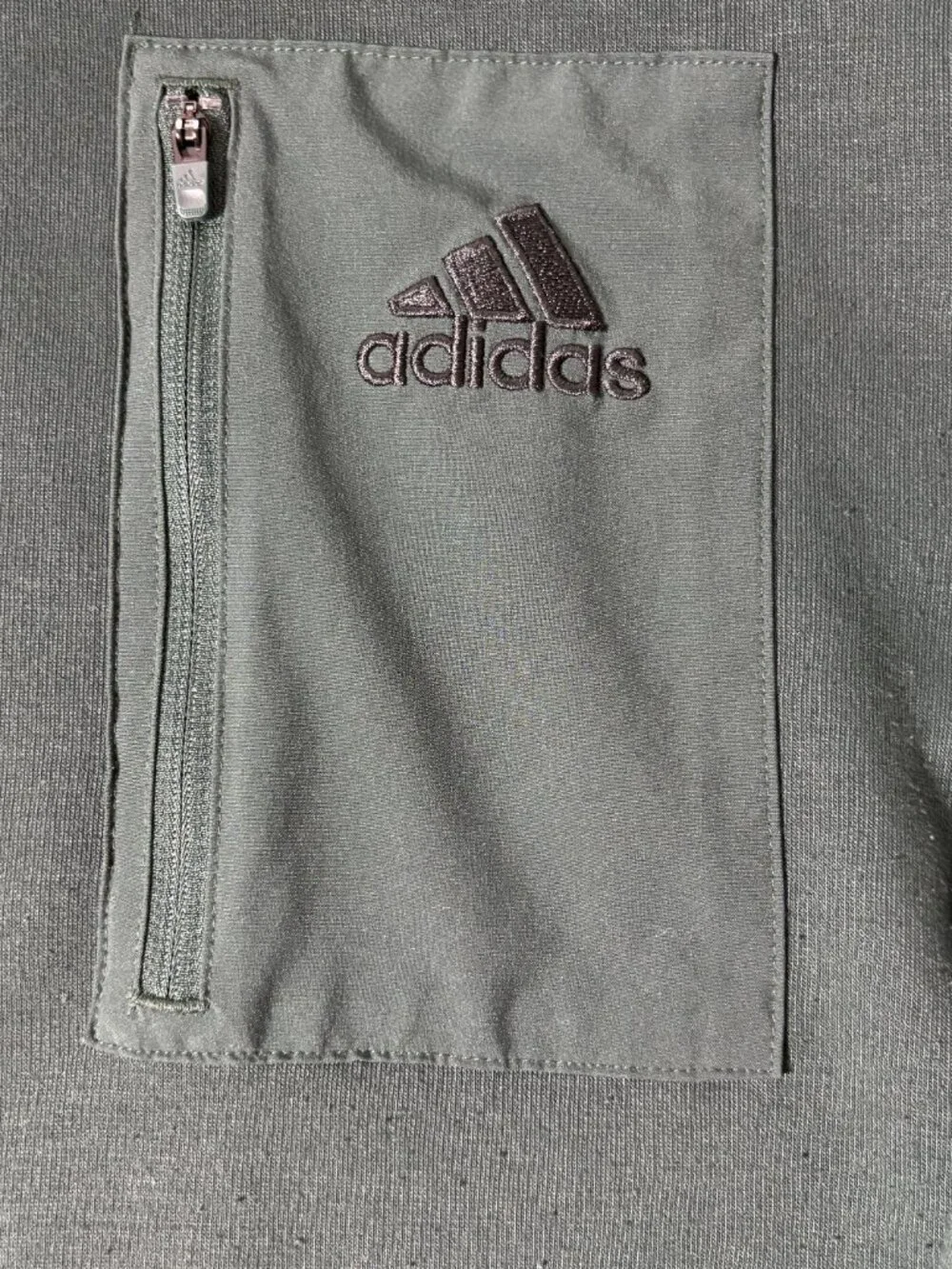 Adidas Men’s Forest Green Zip Pocket Fleece Hoodie M